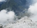 Vista sulla Val di Zoldo in mezzo alle nuvole