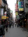 La zona commerciale del centro di Kathmandu