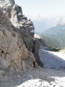 La faticosa salita verso Forcella La Porta