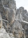Riscendendo per la normale dell'Orientale rivediamo la nostra via di salita