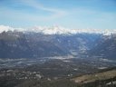 Vista su Belluno e la valle del Piave