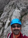 All'attacco della ferrata del Col Rodella